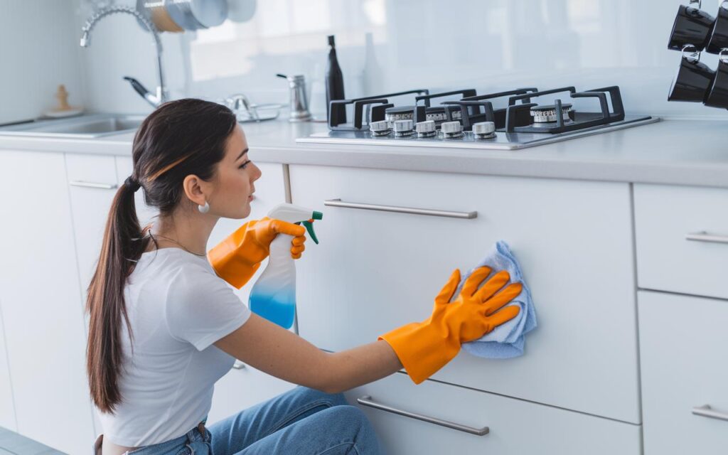 Vous cherchez à nettoyer vos meubles de cuisine sans produits chimiques : découvrez cette astuce naturelle et efficace